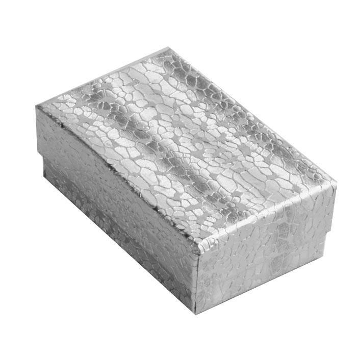 Silver Foil Cotton Filled Jewelry Gift Boxes #11