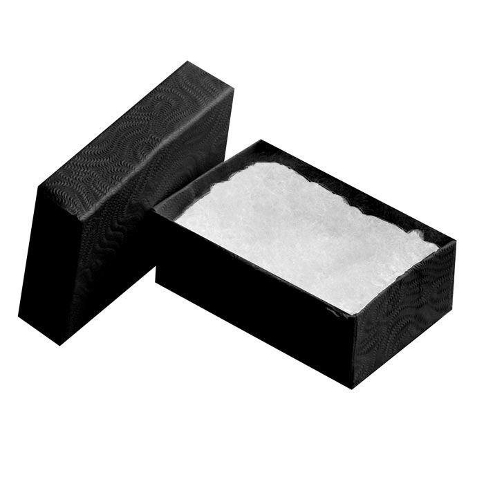 Swirl Black Cotton Filled Jewelry Gift Boxes #21