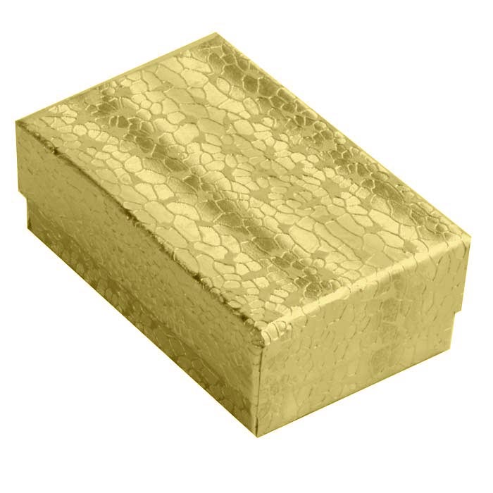Gold Foil Cotton Filled Jewelry Gift Boxes #21