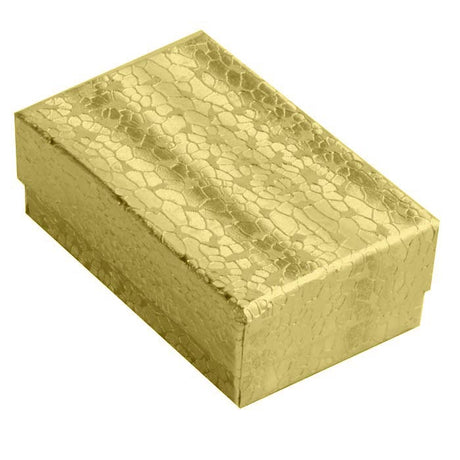 Gold Foil Cotton Filled Jewelry Gift Boxes #21
