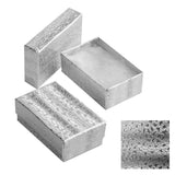Silver Foil Cotton Filled Jewelry Gift Boxes #21