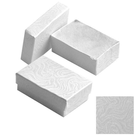 Swirl White Paper Cotton Filled Jewelry Gift Packaging Boxes #21