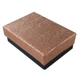 Textured Rose Gold Cotton Filled Jewelry Gift Boxes #32