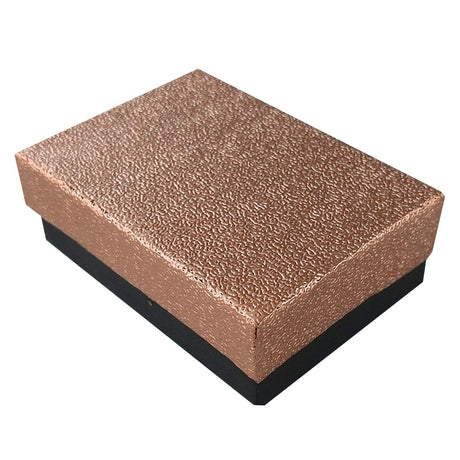 Textured Rose Gold Cotton Filled Jewelry Gift Boxes #32