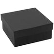 Matte Black Paper Cotton Filled Jewelry Gift Boxes #34
