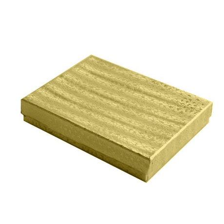 Gold Foil Cotton Filled Jewelry Gift Boxes #53