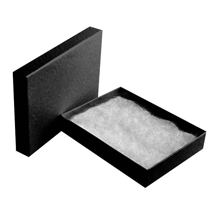 Swirl Black Cotton Filled Jewelry Gift Boxes #53