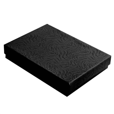 Swirl Black Cotton Filled Jewelry Gift Boxes #53