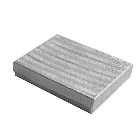 Silver Foil Cotton Filled Jewelry Gift Boxes #53