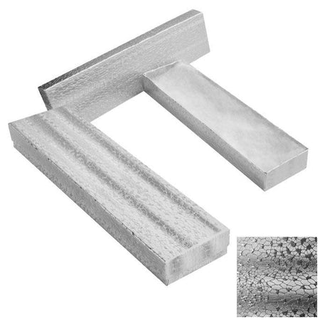 Silver Foil Cotton Filled Jewelry Bracelet Gift Boxes #82