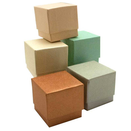 Multi-Color Embossed Fiber Foam Jewelry Ring Insert Gift Boxes