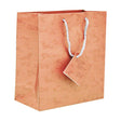Pink Paper Tote Gift Shopping Bags, 4" x 2-3/4" x 4-1/2"