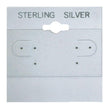 White "STERLING SILVER" Earring Cards 2" x 2"