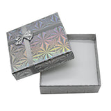 Holographic Mixed Color Jewelry Box with Bow – Earring & Pendant Box 3-3/8″