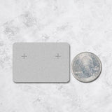 Matte Grey Earring Card 1-3/4" x 2-1/2"
