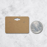  Kraft Earring Card With Keyhole 1-3/4" x 2-1/2"