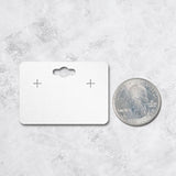 Shimmer White Earring Card With Keyhole 1-3/4" x 2-1/2"