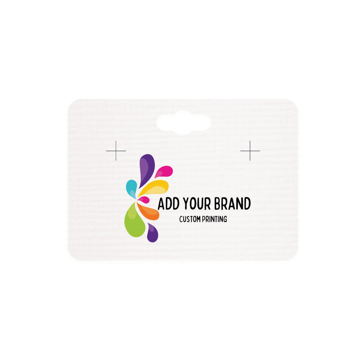 Haning Linen White Earring Cards 1-3/4 x 2-1/2 | Round Corners