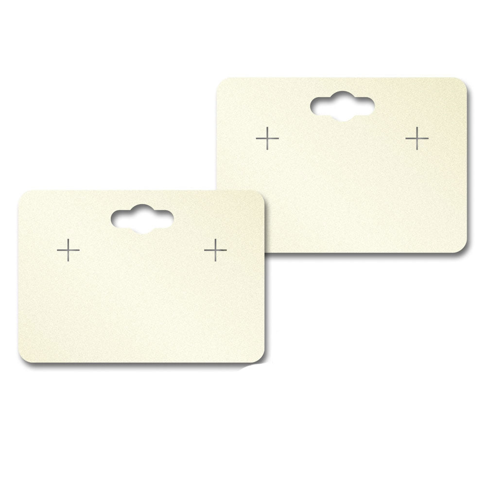 Shimmer White Gold Earring Card With Keyhole 1-3/4" x 2-1/2"