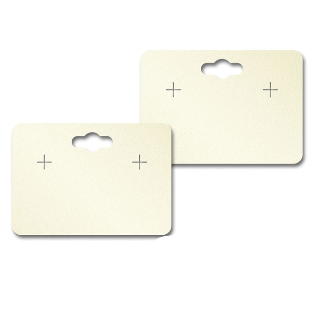 Shimmer White Gold Earring Card With Keyhole 1-3/4" x 2-1/2"