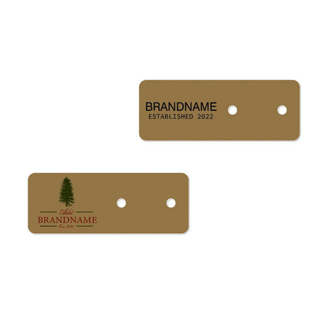 Kraft Jewelry Card 3" x 1-1/8" Rounded Corner