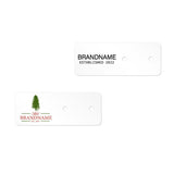 Matte White Jewelry Card 3" x 1-1/8" Rounded Corner