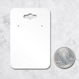 Matte White Jewelry Card 2" x 3" Rounded Corner