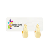 Linen Earring Cards 3" x 2-1/4" | Woven White Cardstock | Round Corners
