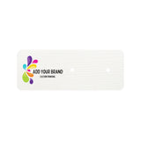 Linen Earring Cards 3" x 2-1/4" | Woven White Cardstock | Round Corners