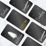 Shimmer Black Jewelry Card 2" x 3" Rounded Corner