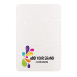 Linen White Earring Cards 2" x 3" | Rounded Corners