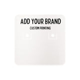 Square Linen Earring Cards 1-1/2" x 1-1/2" | Woven White | Round Corners