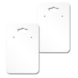 Hanging White Glossy Jewelry Card 2" x 3" Rounded Corner