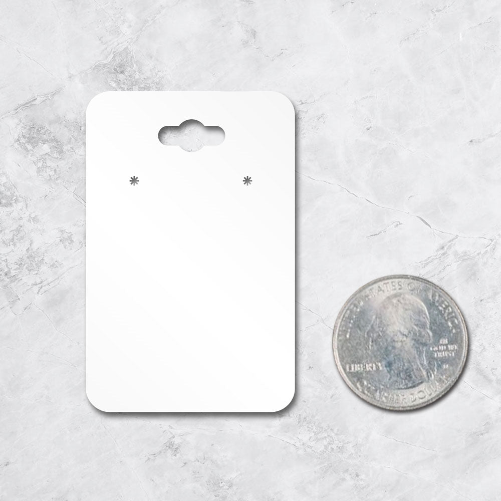 Hanging Matte Jewelry Card 2" x 3" Rounded Corner