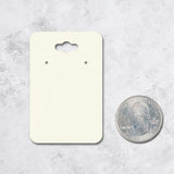 Hanging Ivory Jewelry Card 2" x 3" Rounded Corner