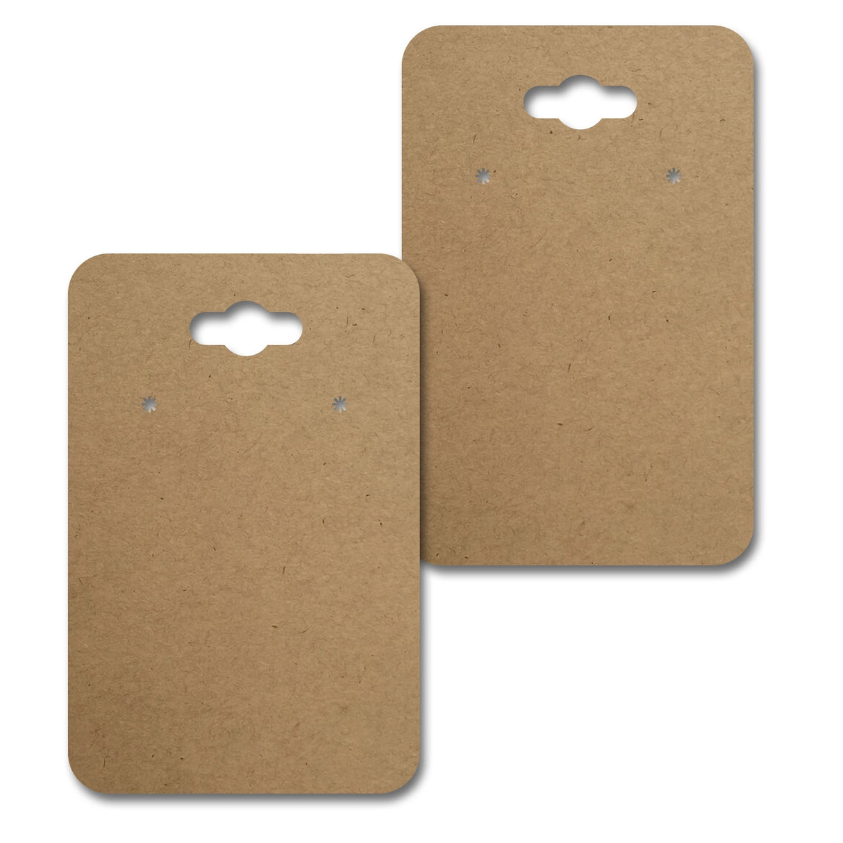  Kraft Earring Card 2" x 3" Rounded Corner