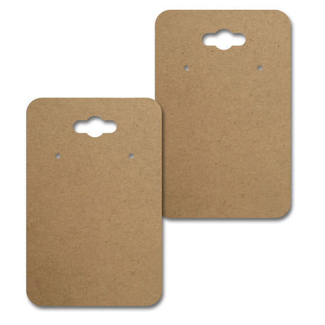  Kraft Earring Card 2" x 3" Rounded Corner