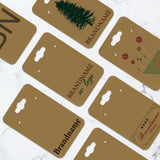 Hanging Kraft Jewelry Card 2" x 3" Rounded Corner