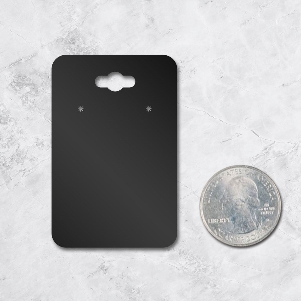 Hanging Black Jewelry Card 2" x 3" Rounded Corner