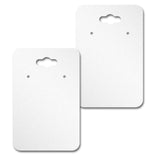 Shimmer White Earring Card With Keyhole  2" x 3" Rounded Corner