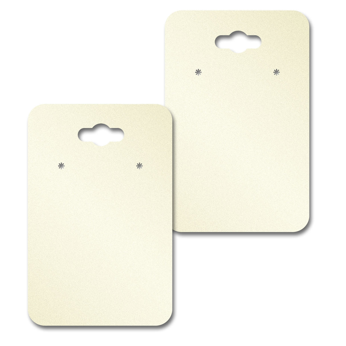 Hanging Shimmer White Gold Jewelry Card 2" x 3" Rounded Corner
