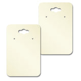 Hanging Shimmer White Gold Jewelry Card 2" x 3" Rounded Corner