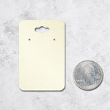 Hanging Shimmer White Gold Jewelry Card 2" x 3" Rounded Corner
