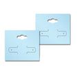 Shimmer Blue Hoop earring Card with Keyhole 2-1/8" x 1-7/8"