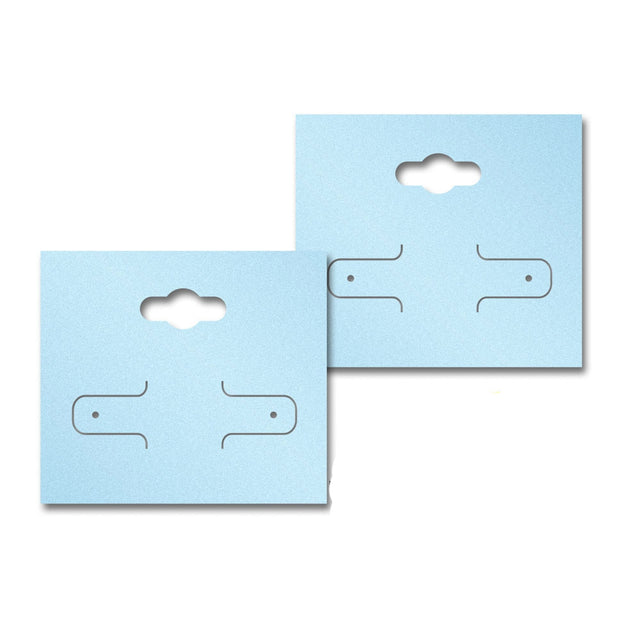 Shimmer Blue Hoop earring Card with Keyhole 2-1/8" x 1-7/8"