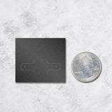Shimmer Black Hoop Earring Black Card 2-1/8" x 1-7/8"