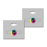 Matte Grey Earring Card With Keyhole 2-1/8" x 1-7/8"