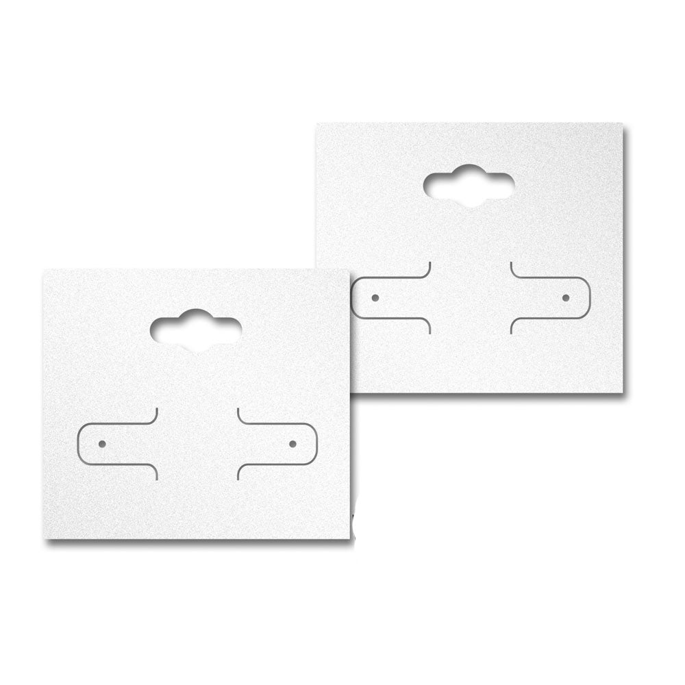 Shimmer White Earring Card With Keyhole 2-1/8" x 1-7/8"