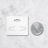 Shimmer White Earring Card With Keyhole 2-1/8" x 1-7/8"
