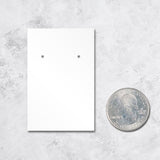Glossy White Earring Card 2" x 3"